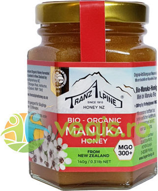 Manuka Honey Mgo 300+ Tranzalpine Organic Bio 140g