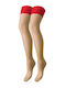Women's Pantyhose 20 Den Red Floral