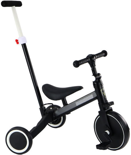 Lean Toys Trike PR050 Wandelbar mit Elterngriff für 3+ Jahre Schwarz