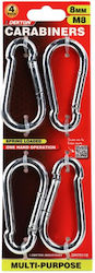 Dekton 4pc 8mm M8 Carabiners