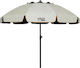 Solart Folding Beach Umbrella Diameter 2m with UV Protection and Air Vent Beige