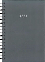 Next Basic Ημερήσια Ατζέντα 2027 Γκρι Δερμάτινη...
