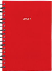 Next Basic Ημερήσια Ατζέντα 2027 Κόκκινη Δερμάτ...