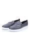 Leder Herren Mokassins in Grau Farbe