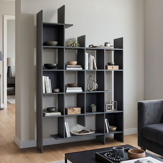 Βιβλιοθήκη Manco Ανθρακί 122x25.5x188εκ.