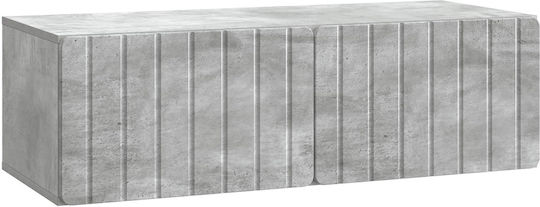 Wall Living Room Cabinet made of Particle Board Grey 98x41x30cm