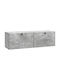 Wall Living Room Cabinet Made of Black Metal 98x31x30cm