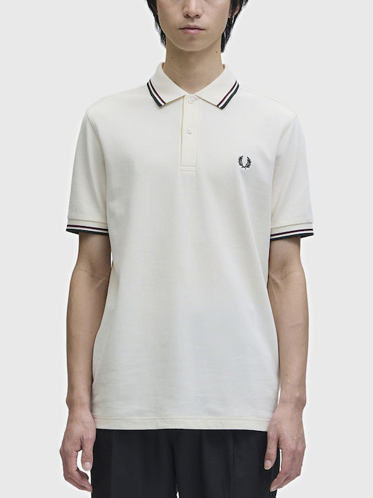 Fred Perry Twin Tipped Polo Herrenbluse Beige M...
