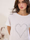 Damen T-Shirt Weiß