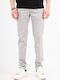 Pantaloni Chino Elastici Slim Fit Gri