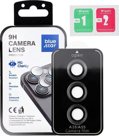 Blue Star Camera Protection Tempered Glass Black for Galaxy A55
