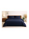 Set Bettbezüge Baumwolle 220x240cm Übergröße mit 2 Kissenbezügen Blau