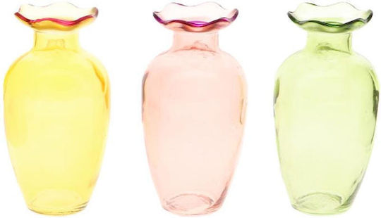 Glass Vase 3 Colors 7.3x14cm