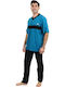 Billy Sommer Herrenpyjama Petrol