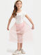 Kids Set with Shorts Summer 2 Pieces White