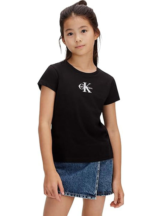 Calvin Klein Παιδική Μπλούζα Μαύρη Monogram Top