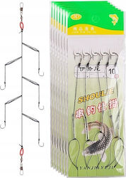 Feeder Grunt Ground Fishing Set 5 Hooks Carp Bream Amur Hook 13#