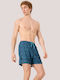 Men's Swimwear Shorts Blue with Patterns