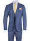 Men's Suit with Vest Blue