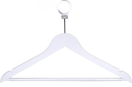 Set 10 Bucăți Cârlig Anti-furt Alb Din Lemn Pentru Hotel Ideal Pentru Pantaloni Cămăși Bluze Pantaloni Tricouri Rochii