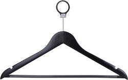 Set 100 Pcs Humero Black Wooden Hotel Hanger Anti-theft Hook Pants Bar Ideal Shirts Blouses Pants T-shirts Dresses