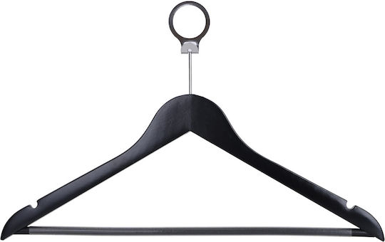 Set 50 Bucăți Cârlig Antifurt Negru Din Lemn Pentru Hotel Ideal Pentru Pantaloni Cămăși Bluze Tricouri Rochii