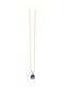 Prince Silvero Necklace with Tear Design from Gold Plated Silver with Zircon