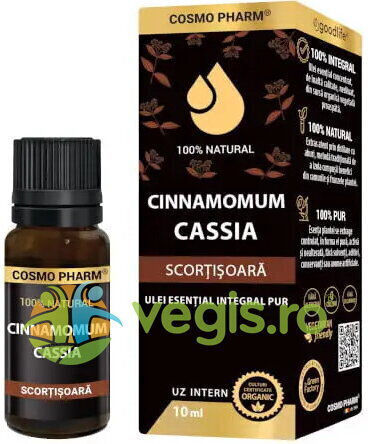 Ulei Esențial Integral Pur de Scorțișoară Cassia Pentru Uz Intern 10ml