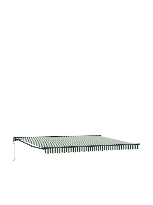 vidaXL Cort Terasă Cu LED Verde 4x3.5m