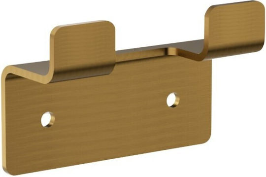 Imex Άγκιστρο Μπάνιου Διπλό με Βίδες ​6.6x4.3cm Χρυσό