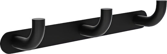 Imex Triple Bathroom Hook with Screws 24x4.9cm Black