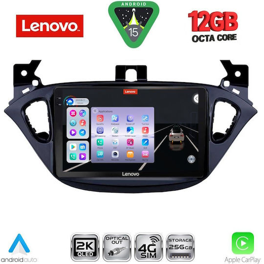 Lenovo Car Audio System for Opel Adam / Corsa 2014-2019 (Bluetooth/USB/WiFi/GPS/Apple CarPlay/Android Auto) with 9" Touch Screen