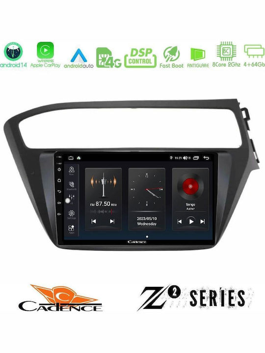 Cadence Car Audio System for Hyundai i20 2018-2020 Bluetooth USB WiFi GPS Apple CarPlay Android Auto with 9" Touch Screen