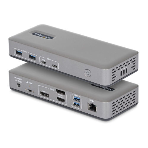 StarTech USB-C Docking Station με HDMI/DisplayPort 4K PD Ethernet Γκρι (199UE-USBC-DOCK)