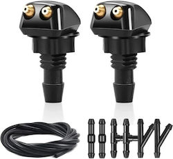 Windshield Wiper Nozzles Car Set 2 Pcs Tubes Connectors Universal Carro 287712 Windshield Wiper Nozzles Car Set 2 Pcs Tubes Connectors Universal Carro 287712