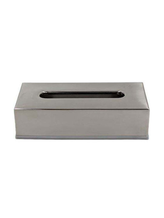 Andrea House Silver Tissue Holder 26x12x6.5cm BA75098
