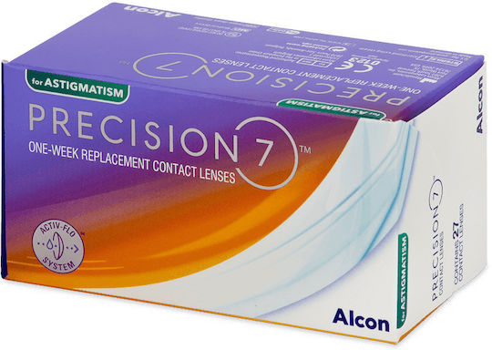 Alcon Precision7 For Astigmatism 27 Weekly Astigmatism Silicone Hydrogel Contact Lenses with UV Protection