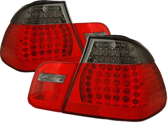 Πισινά Φανάρια Set Bmw 3 E46 Sedan 98-01 Led Κόκκινο Smoke Eagle Eyes