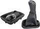 Carro Shift Knob Gear Lever Boot Audi A4 B6 02-08 Audi A4 B7 04-08 6 Speed Black Chrome Cgk0211