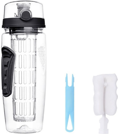 Hi Pro Hi Pro Kunststoff Wasserflasche mit Schraubdeckel Transparent 1000ml