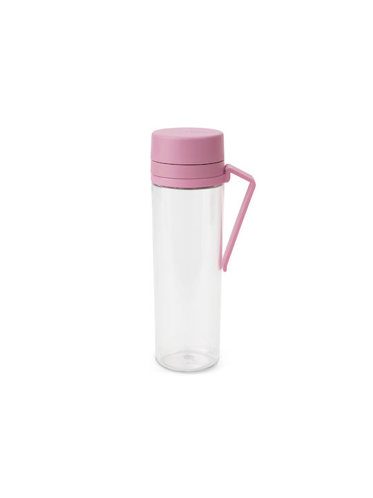 Brabantia Μπουκάλι Νερού Γυάλινο με Βιδωτό Καπάκι Ροζ 500ml