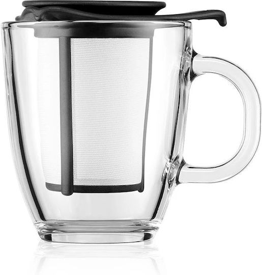 Bodum Teekanne mit Filter Rostfreier Stahl Schwarz 350ml