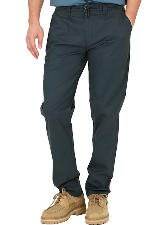 Double Παντελόνι Chino σε Relaxed Εφαρμογή Γκρι