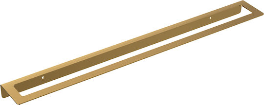 Imex Single Wall-Mounted Bathroom Rail with Screws 50x6.5cm Gold