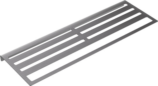 Imex Ράγα Μπάνιου Διπλή Επιτοίχια με Βίδες ​60x20cm Ασημί