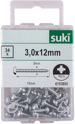 Suki Screw with Diameter M3 and Length 12mm 34 Pieces Suki Screw with Diameter M3 and Length 12mm 34 Pieces