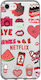 Apple iPhone SE 2020 Pizza Is My Valentine Transparent Silicone TPU Case