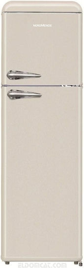 Akai Proffesional Retro Doppeltür-Kühlschrank 252lt H175xB54.5xT58.5cm Beige CLASS281KCR