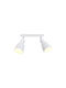 Lightex Double Spot with E27 Lamp Adapter in White Colour
