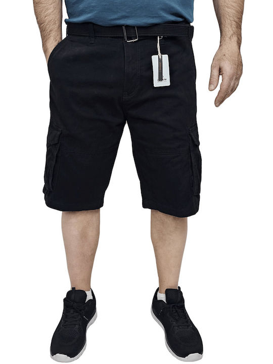 Double Men's Cargo Black Shorts